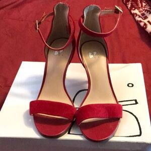 B.P. Red Suede Sandals